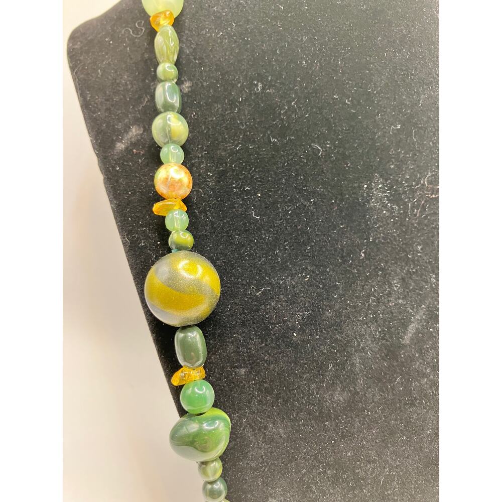 Marbled Multicolored Beaded Necklace! - image 7